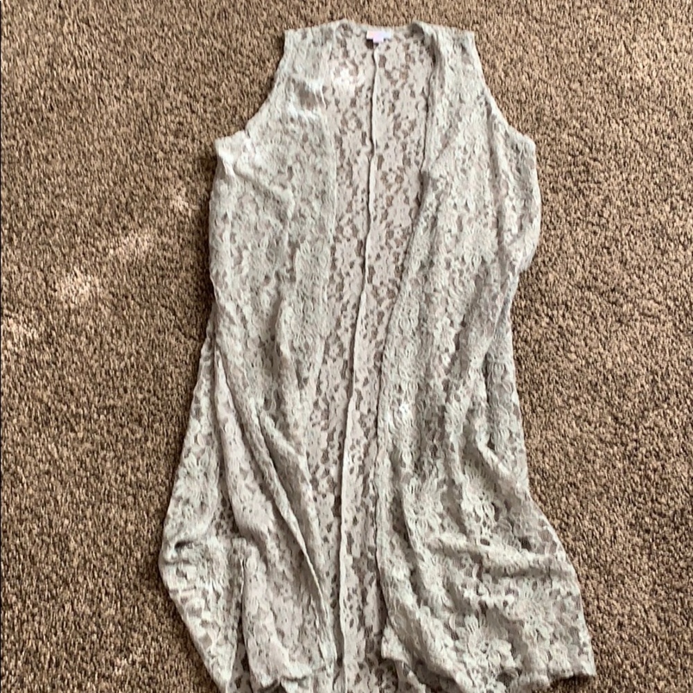 LuLaRoe lace sleeveless Joy duster